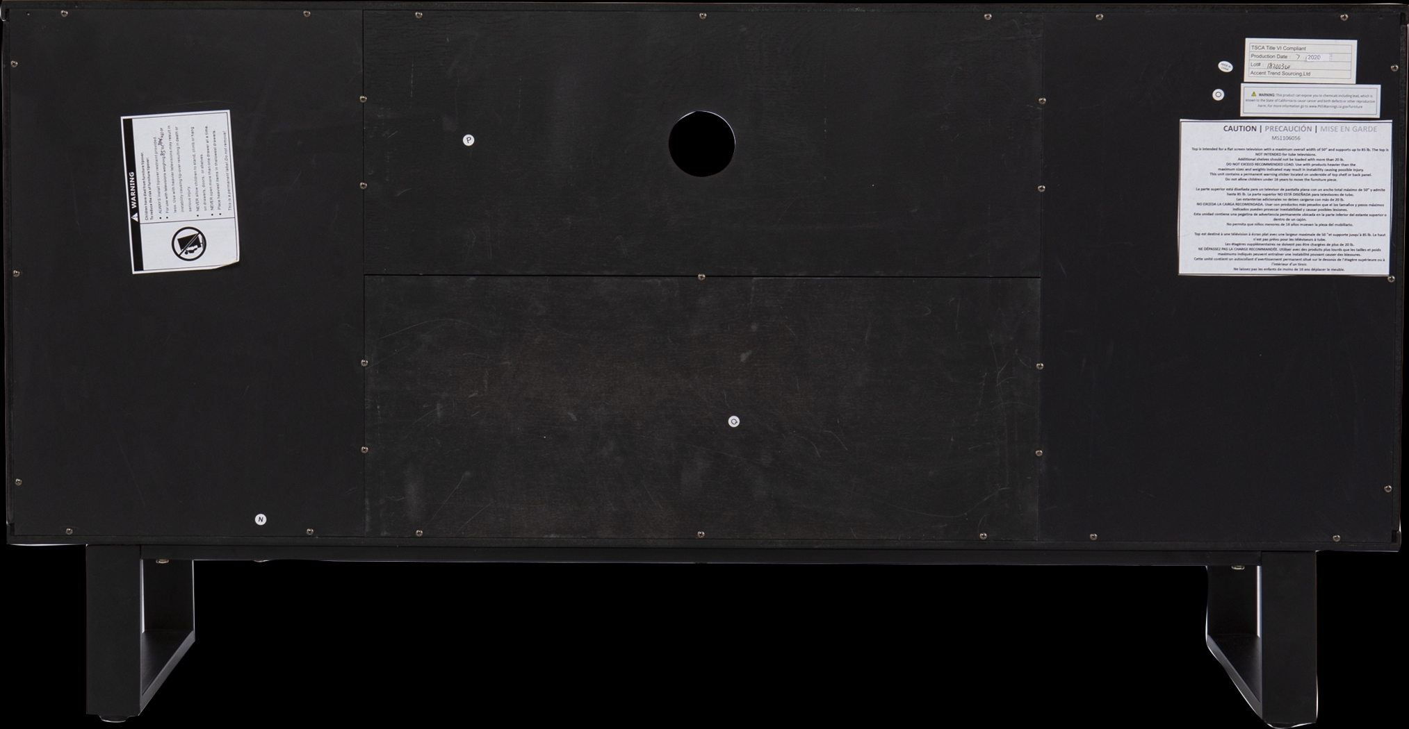 Demery Black 50 in. Console - Thumbnail - Image 3