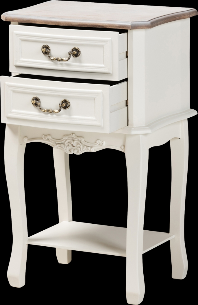 Demille White End Table - Thumbnail - Image 2