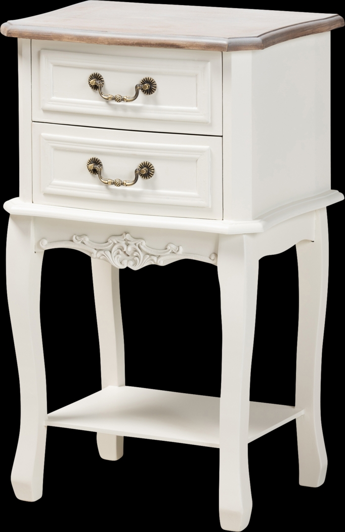 Demille White End Table - Thumbnail - Image 1