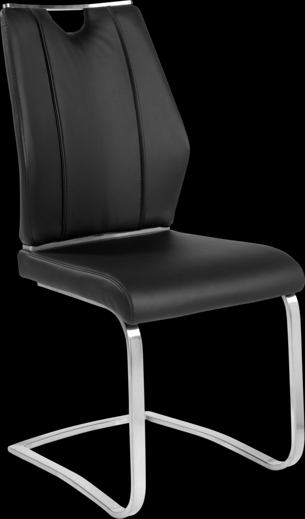 Demilo Black Side Chair, Set of 2 - Thumbnail - Image 2