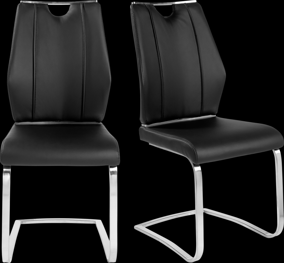 Demilo Black Side Chair, Set of 2 - Thumbnail - Image 9