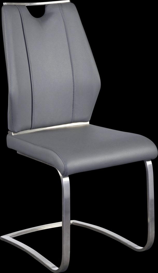 Demilo Gray Side Chair, Set of 2 - Thumbnail - Image 3