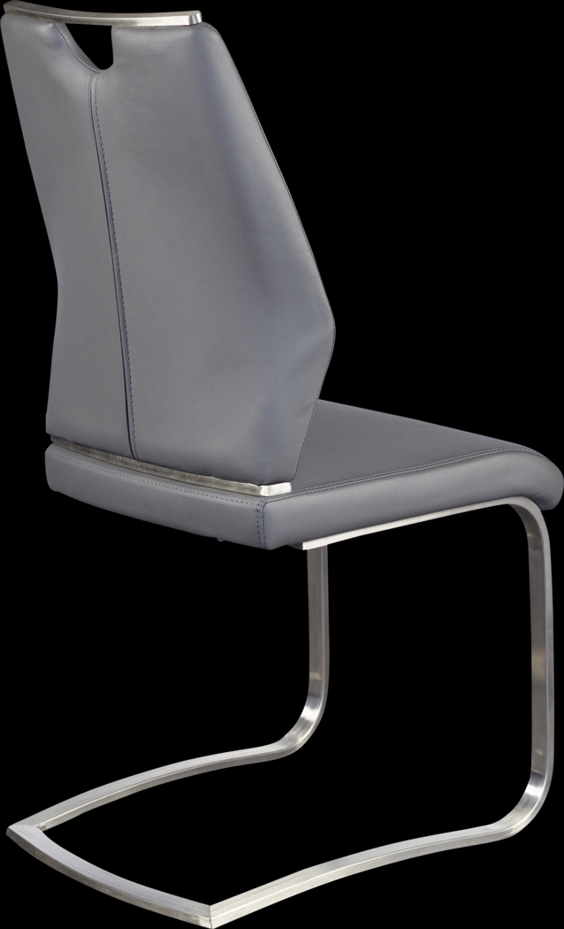 Demilo Gray Side Chair, Set of 2 - Thumbnail - Image 5