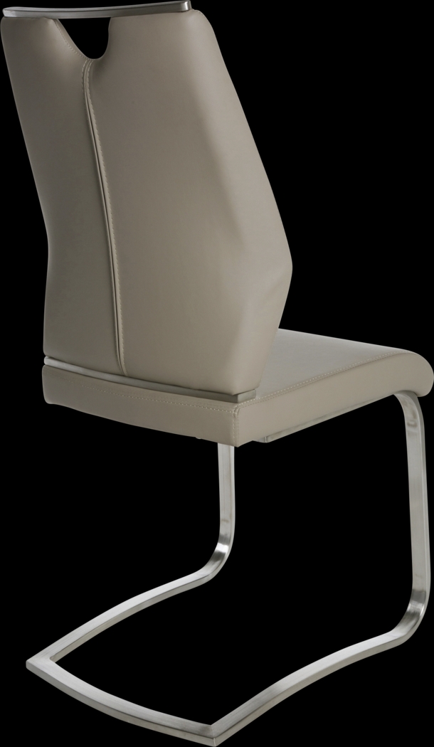 Demilo Taupe Side Chair, Set of 2 - Thumbnail - Image 4