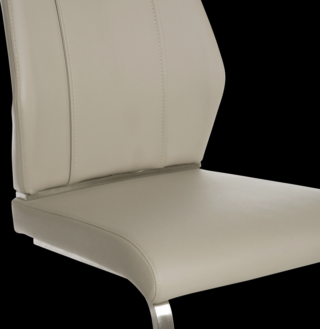 Demilo Taupe Side Chair, Set of 2 - Thumbnail - Image 6