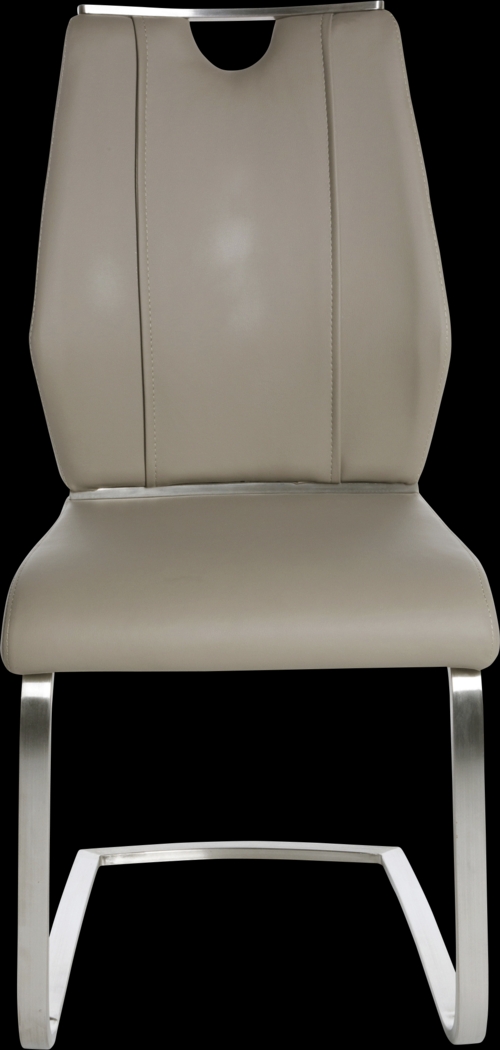 Demilo Taupe Side Chair, Set of 2 - Thumbnail - Image 1