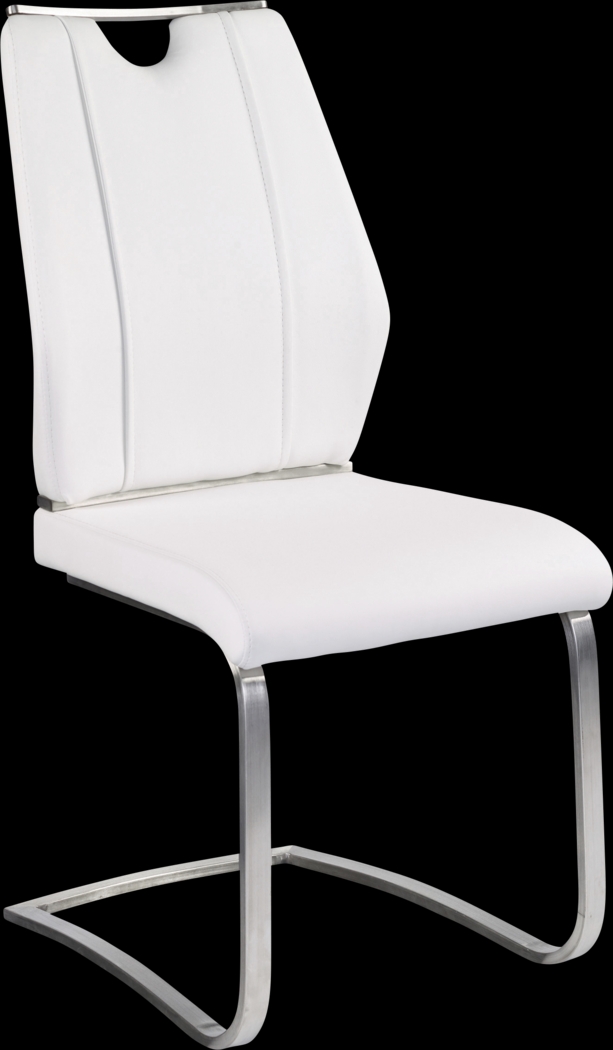 Demilo White Side Chair, Set of 2 - Thumbnail - Image 2