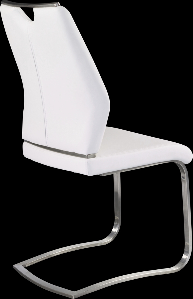 Demilo White Side Chair, Set of 2 - Thumbnail - Image 4
