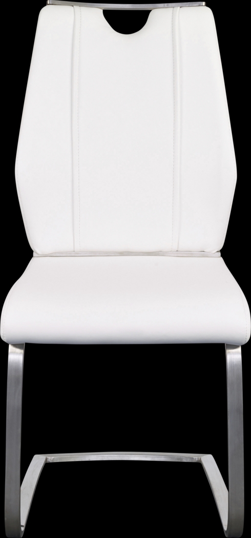 Demilo White Side Chair, Set of 2 - Thumbnail - Image 1