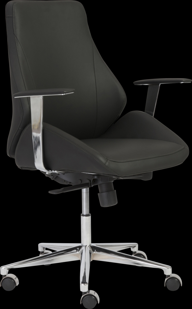 Demores Black Low Office Chair - Thumbnail - Image 2