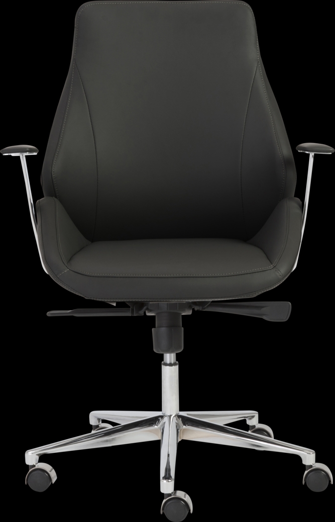 Demores Black Low Office Chair - Thumbnail - Image 1