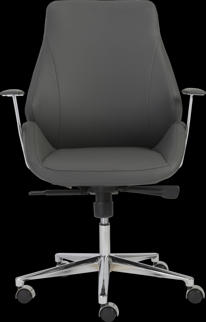 Demores Gray Low Office Chair - Thumbnail - Image 1