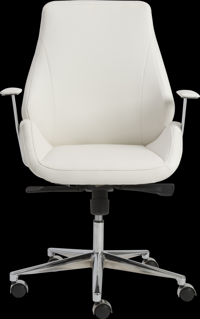 Demores White Low Office Chair - Thumbnail - Image 1