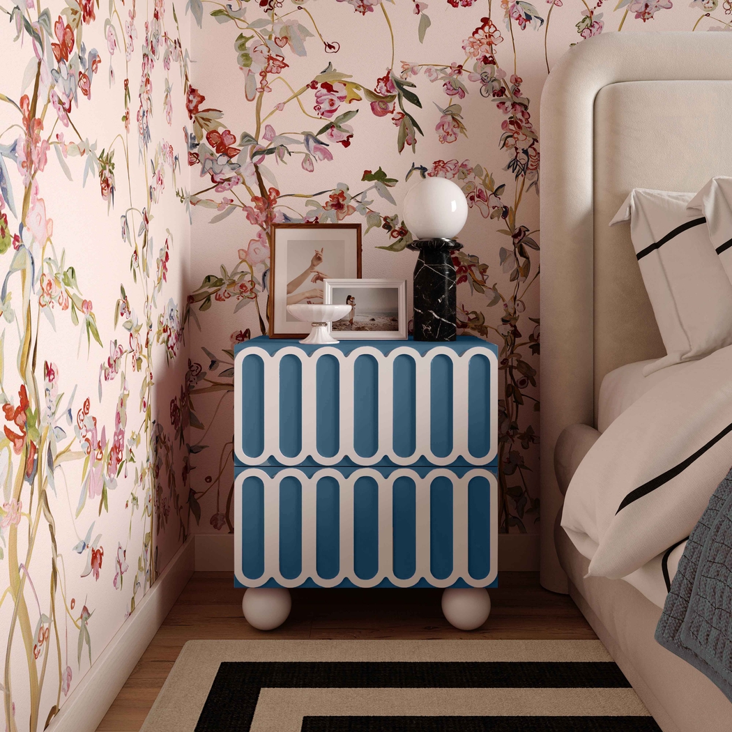 Demorest Blue Nightstand - Thumbnail - Image 2