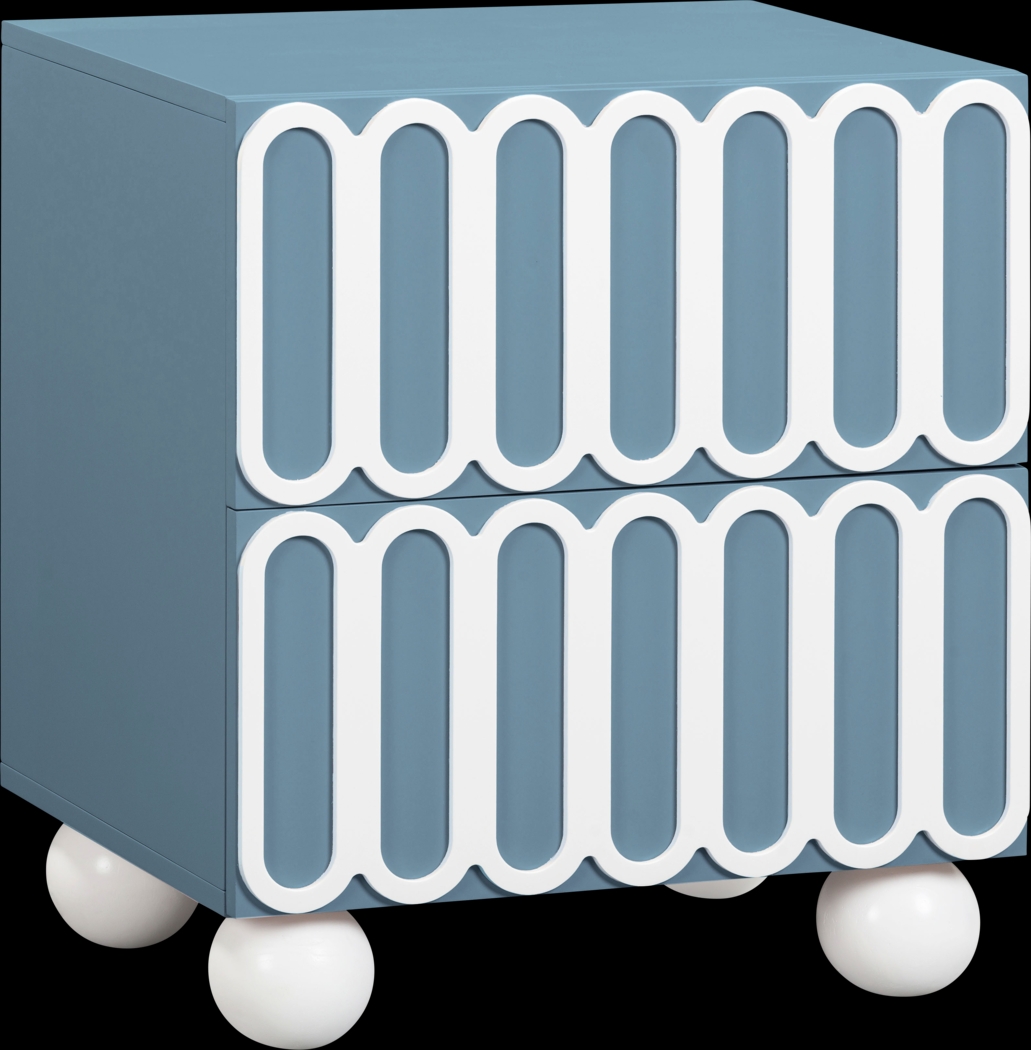 Demorest Blue Nightstand - Thumbnail - Image 1