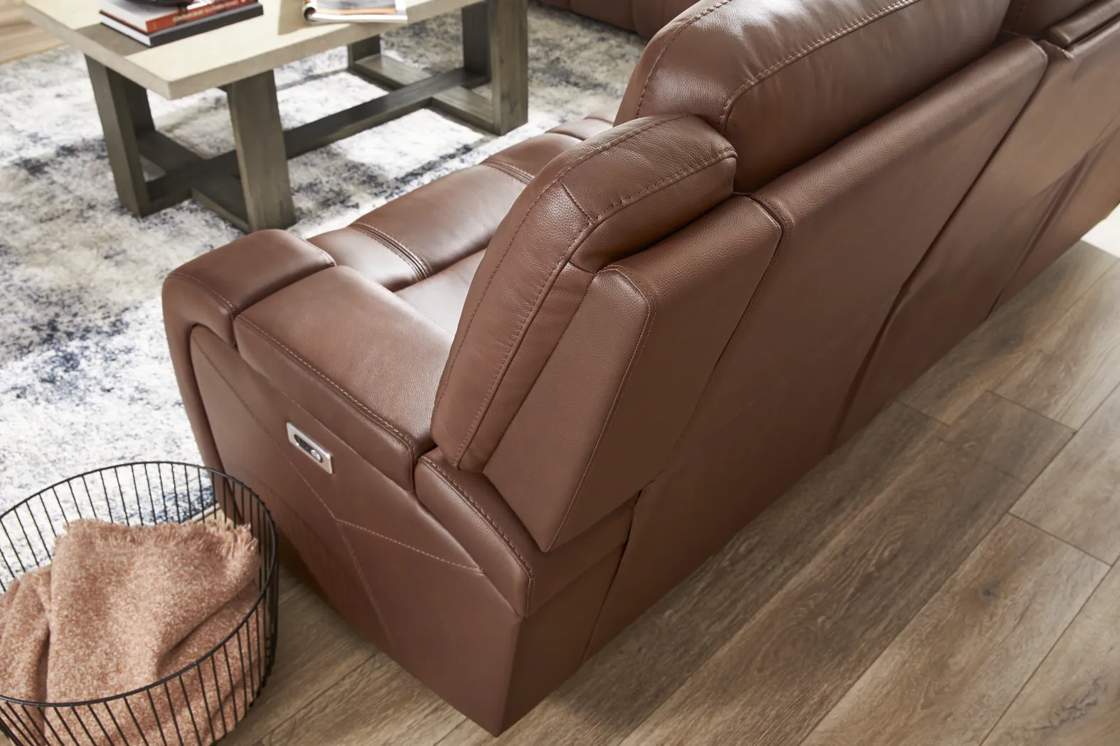 Denali Brown Leather 5 Pc Power Reclining Living Room - Thumbnail - Image 9