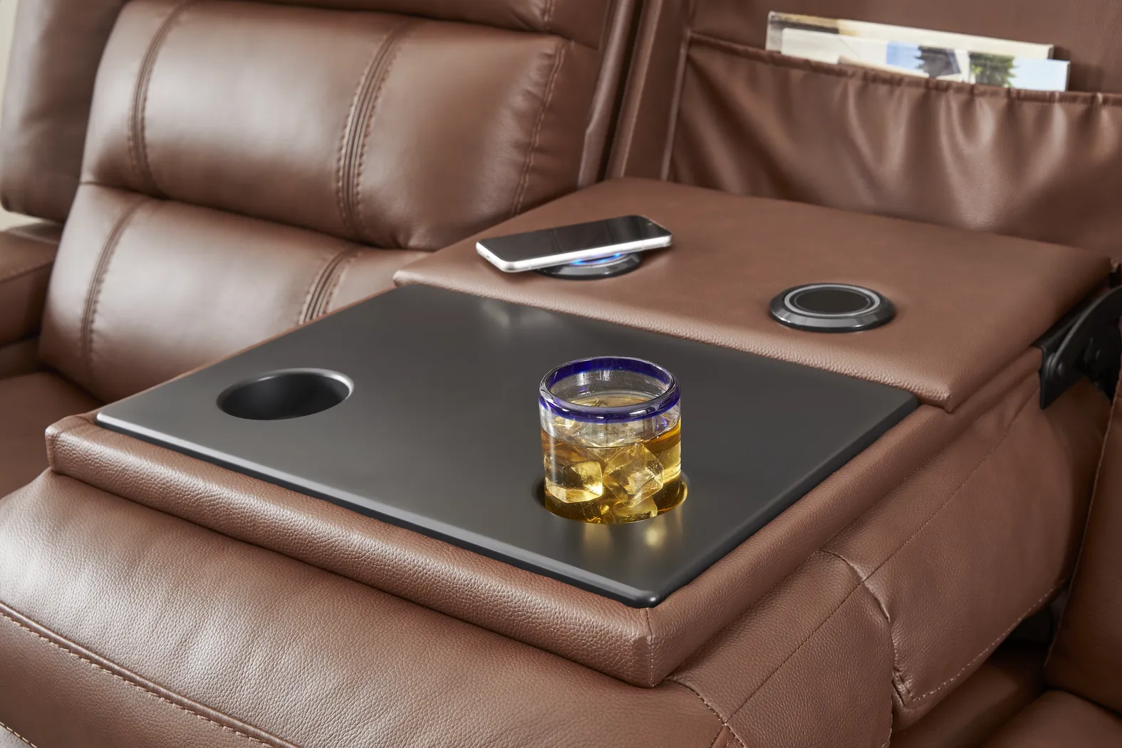 Denali Brown Leather 5 Pc Power Reclining Living Room - Thumbnail - Image 6