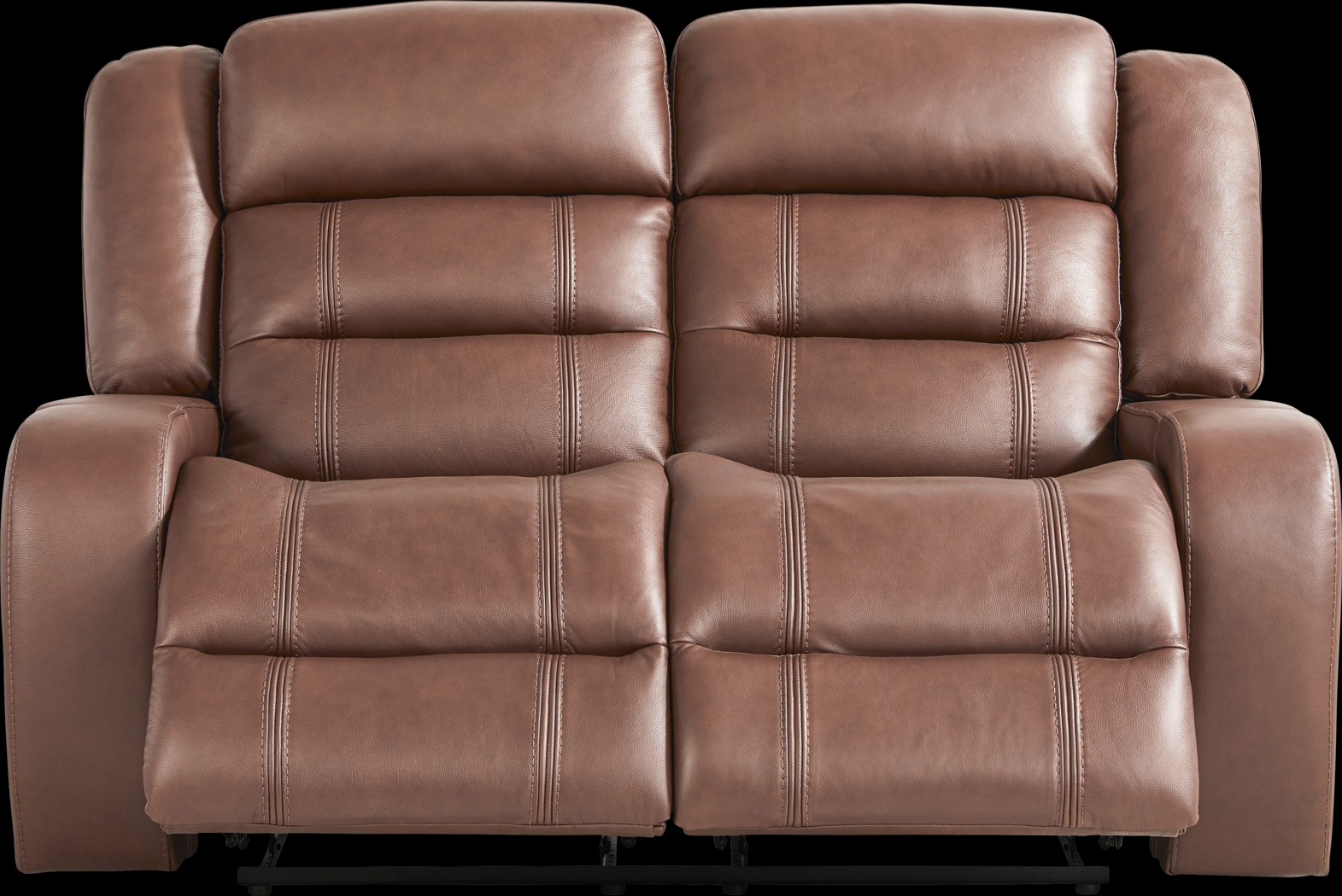 Denali Brown Leather Reclining Loveseat - Thumbnail - Image 3