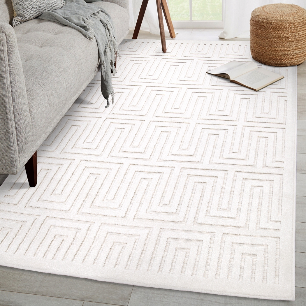 Denbigh White 5'2 x 7'6 Rug - Thumbnail - Image 8