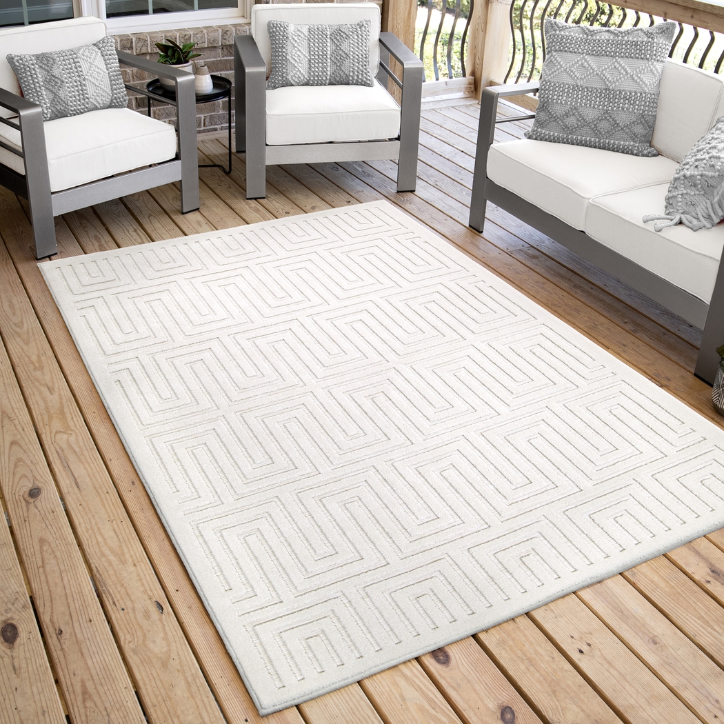 Denbigh White 7'9 x 10'10 Rug - Thumbnail - Image 11