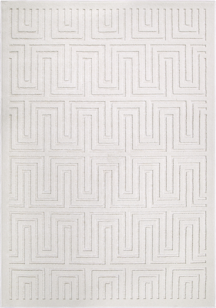 Denbigh White 7'9 x 10'10 Rug - Thumbnail - Image 1