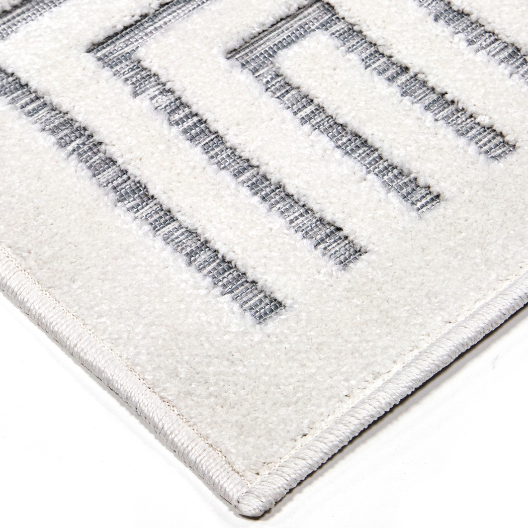 Denbigh White/Blue 5'2 x 7'6 Rug - Thumbnail - Image 4