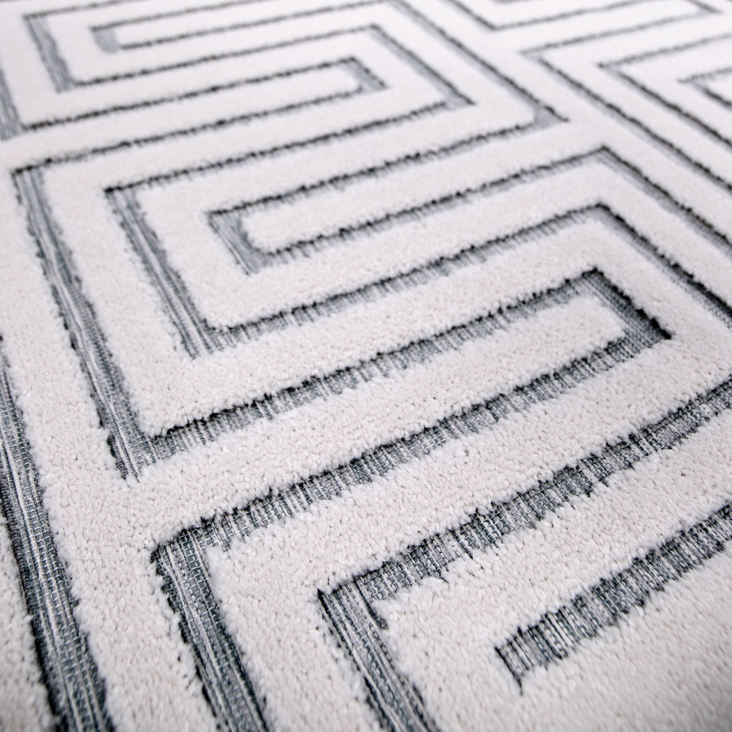 Denbigh White/Blue 5'2 x 7'6 Rug - Thumbnail - Image 7