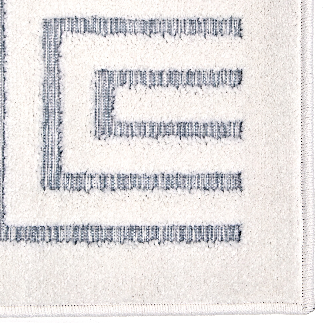 Denbigh White/Blue 7'9 x 10'10 Rug - Thumbnail - Image 3