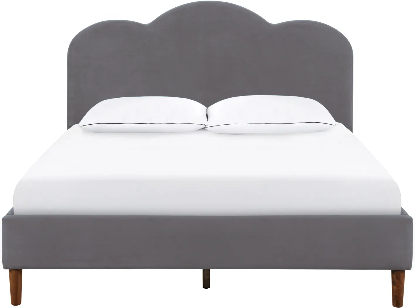 Denela Gray Full Platform Bed - Thumbnail - Image 2