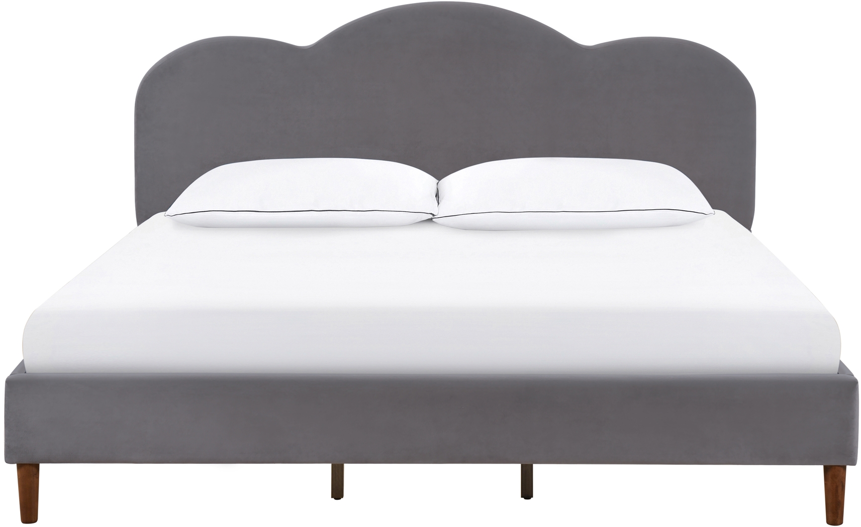 Denela Gray King Platform Bed - Thumbnail - Image 2