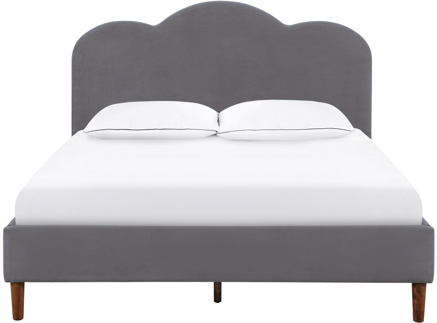 Denela Gray Queen Platform Bed - Thumbnail - Image 2