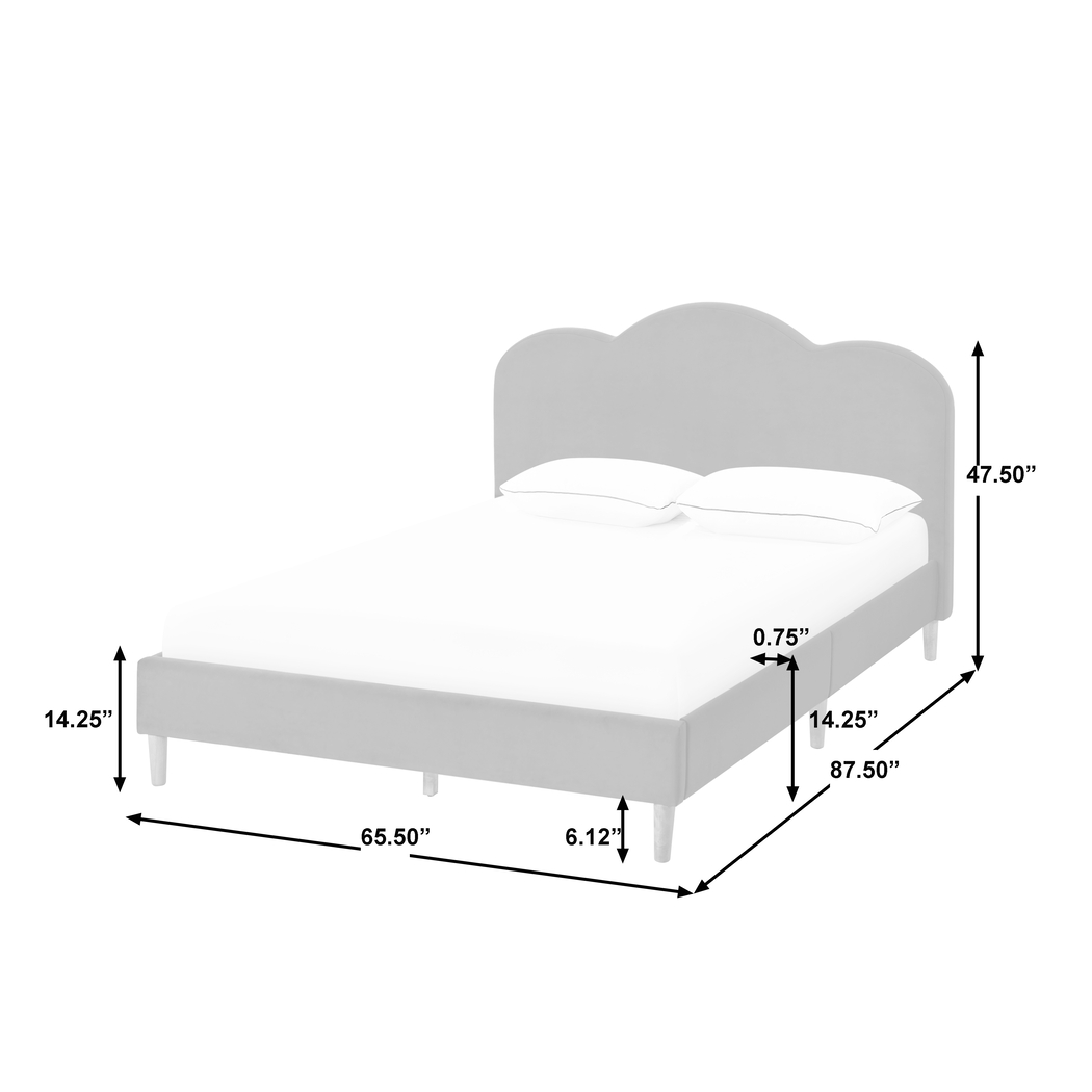 Denela Gray Queen Platform Bed - Thumbnail - Image 9
