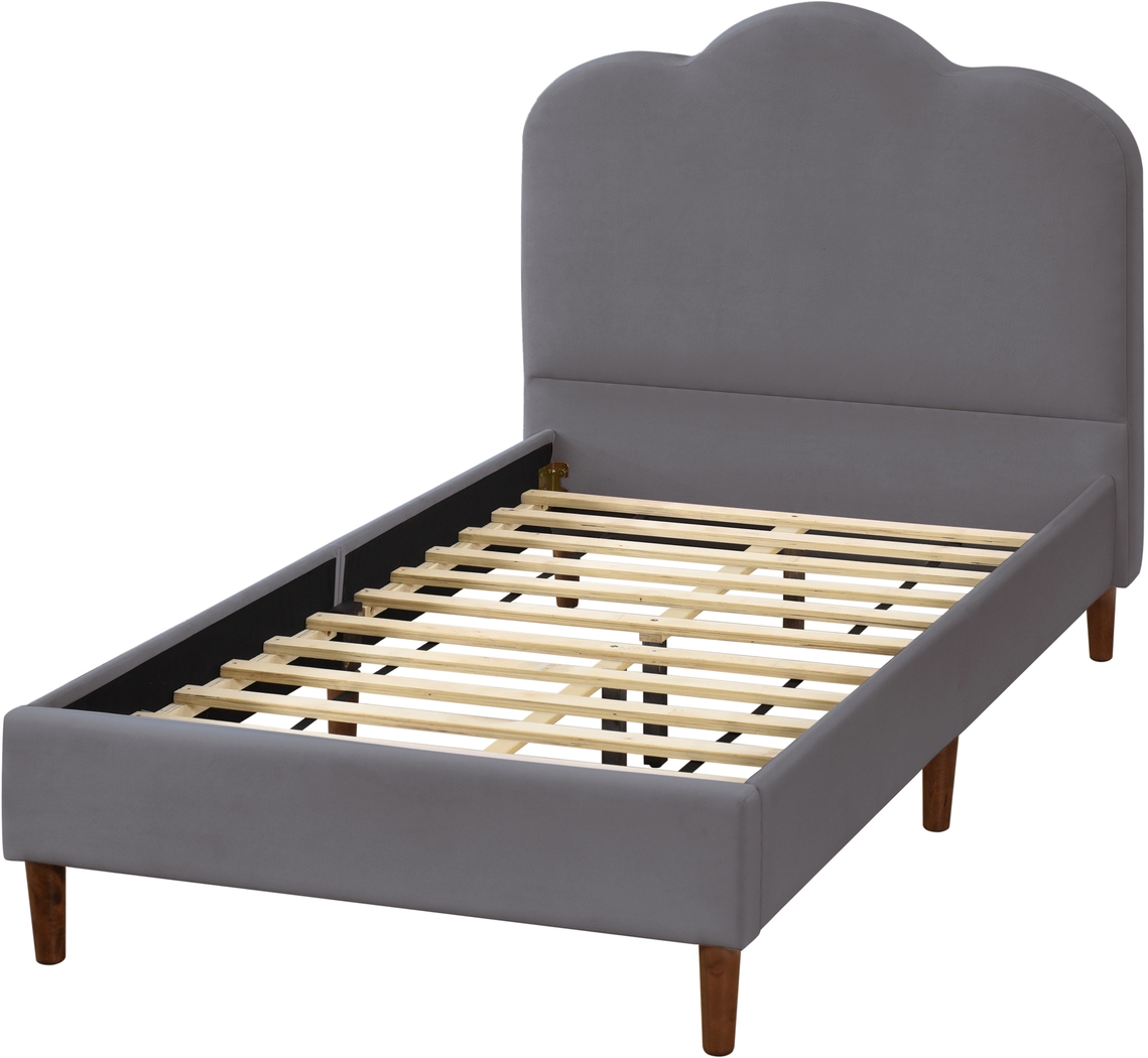 Denela Gray Twin Platform Bed - Thumbnail - Image 3