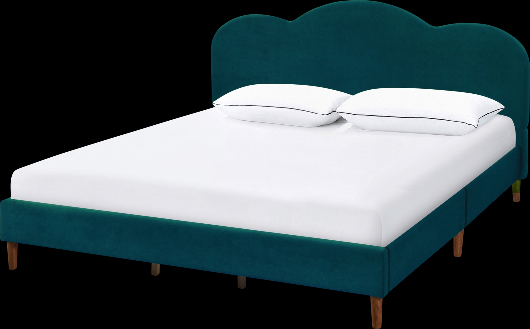 Denela Green King Platform Bed - Thumbnail - Image 1