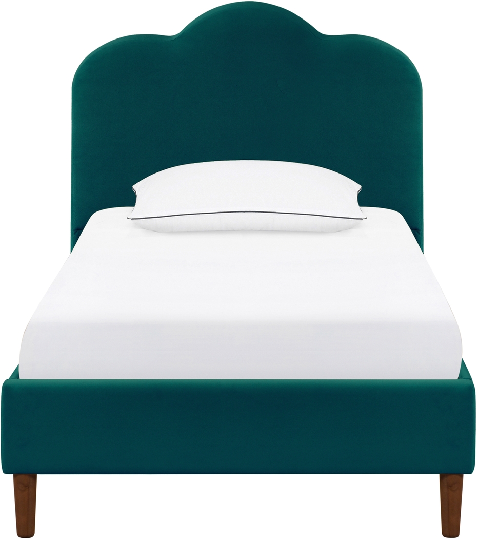 Denela Green Twin Platform Bed - Thumbnail - Image 2