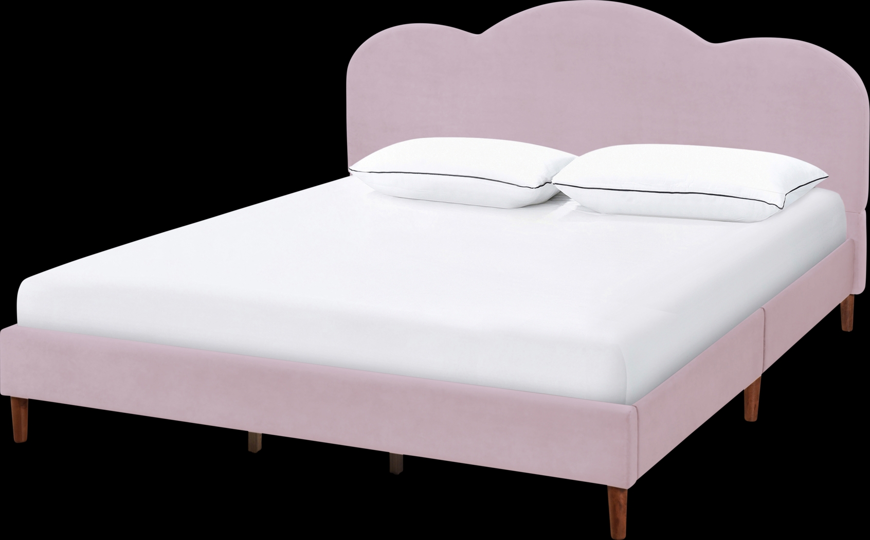 Denela Pink King Platform Bed - Thumbnail - Image 1