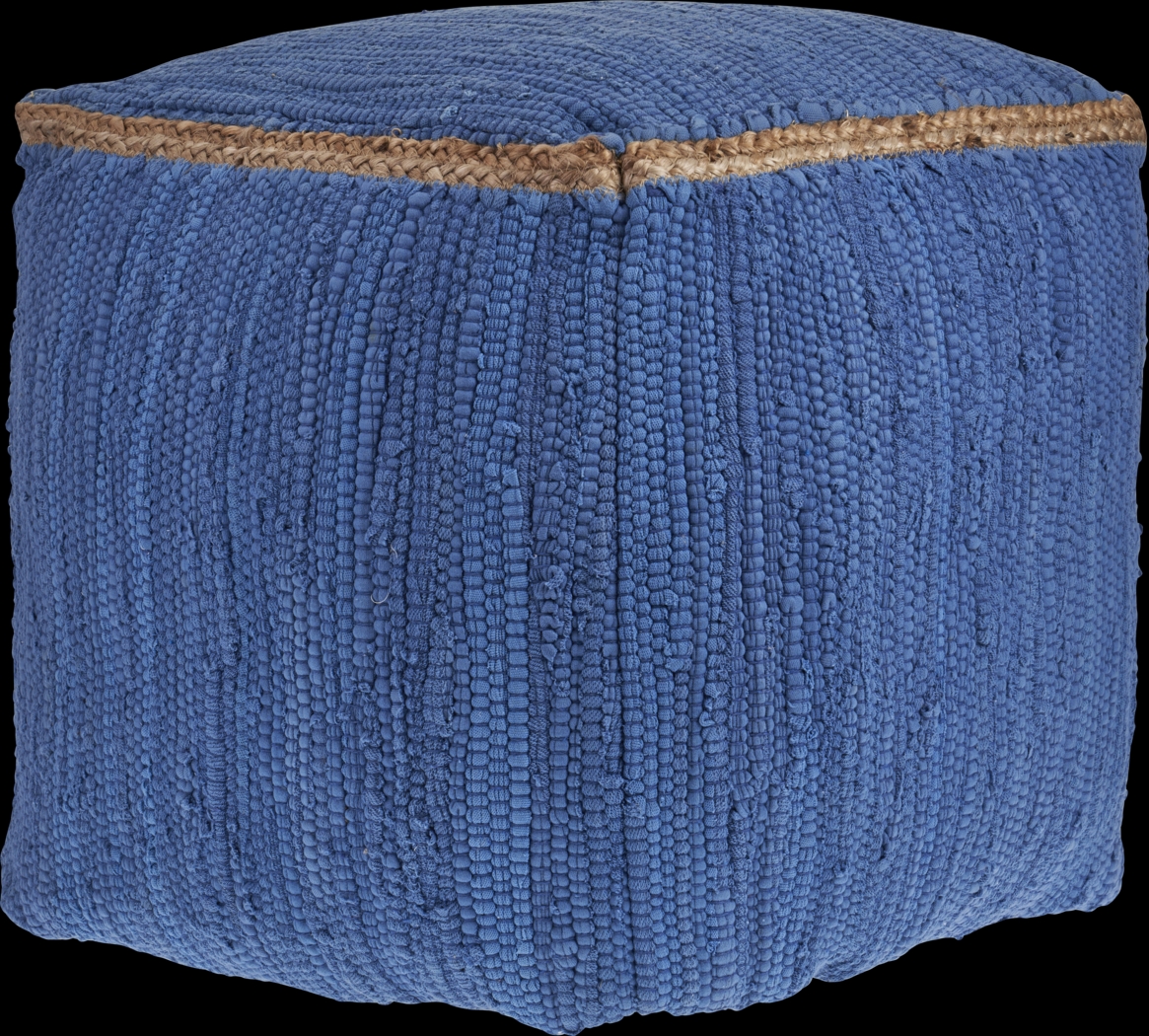 Denilian Blue Pouf - Thumbnail - Image 1