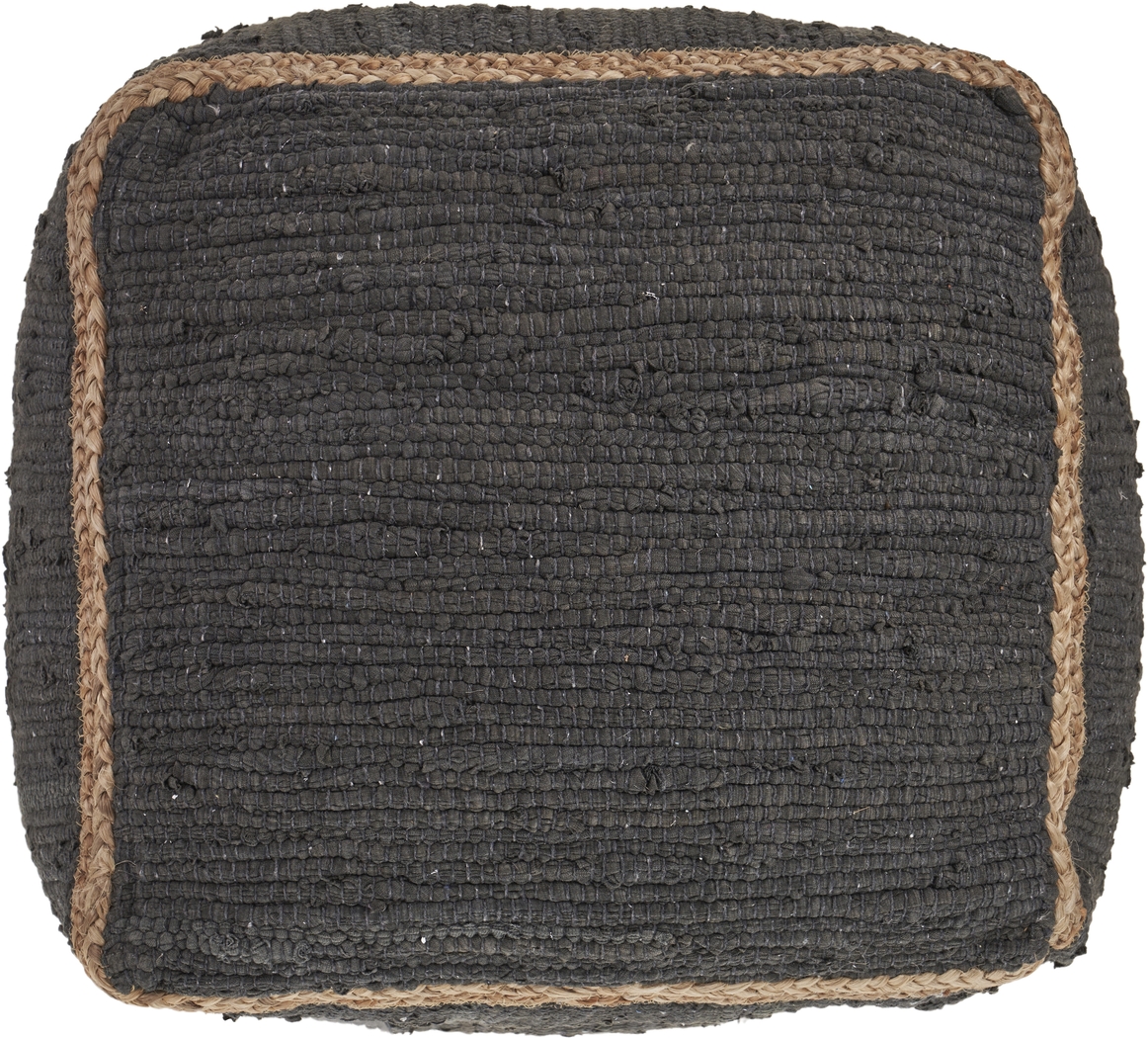 Denilian Charcoal Pouf - Thumbnail - Image 4