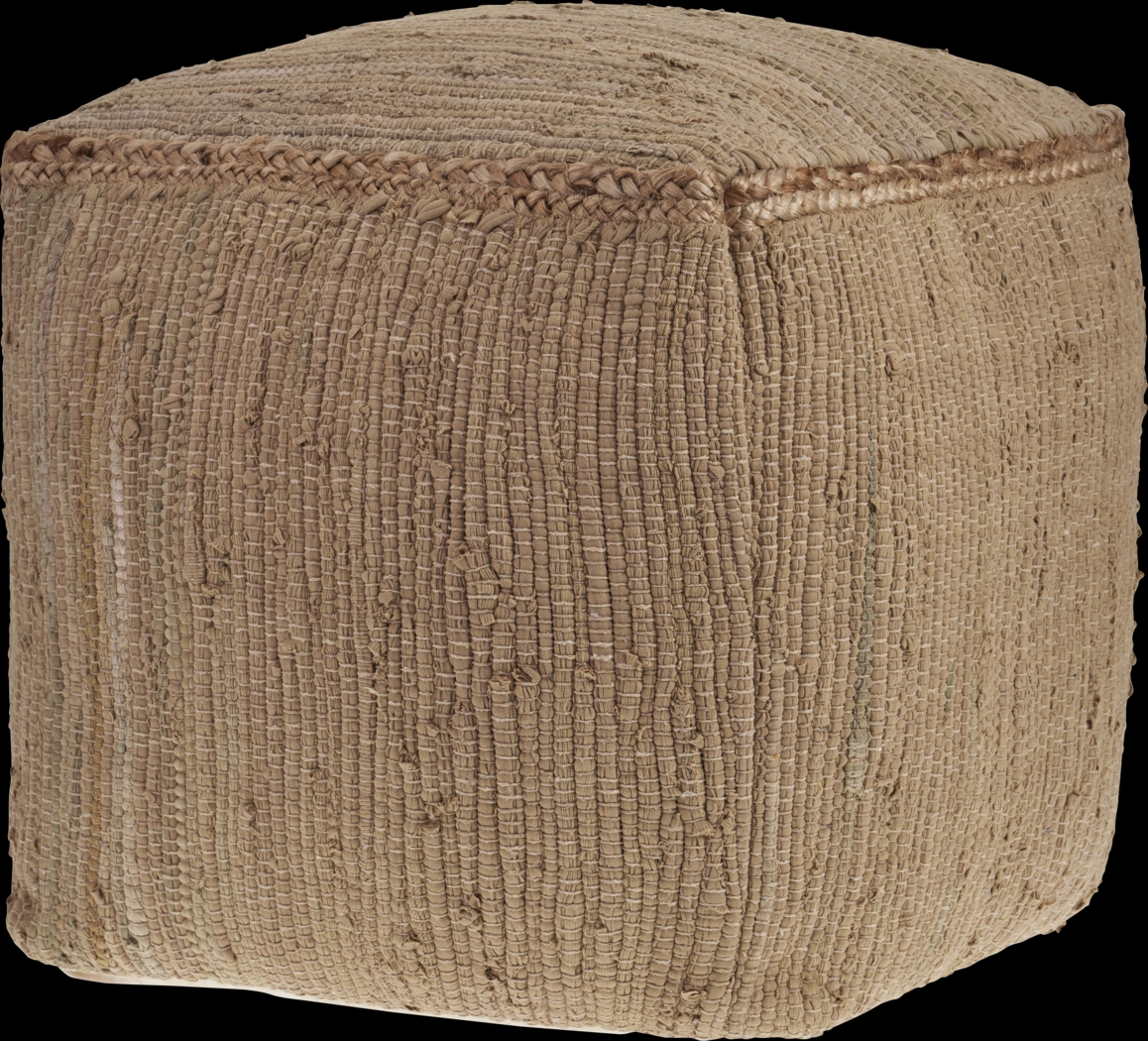 Denilian Tan Pouf - Thumbnail - Image 1