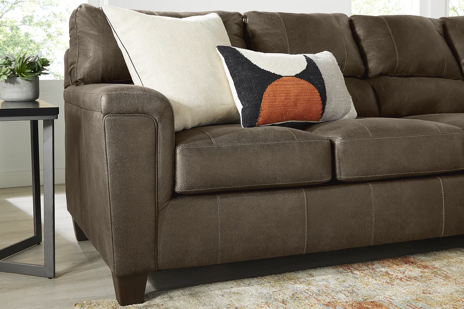 Denio Brown 2 Pc Sectional - Thumbnail - Image 4