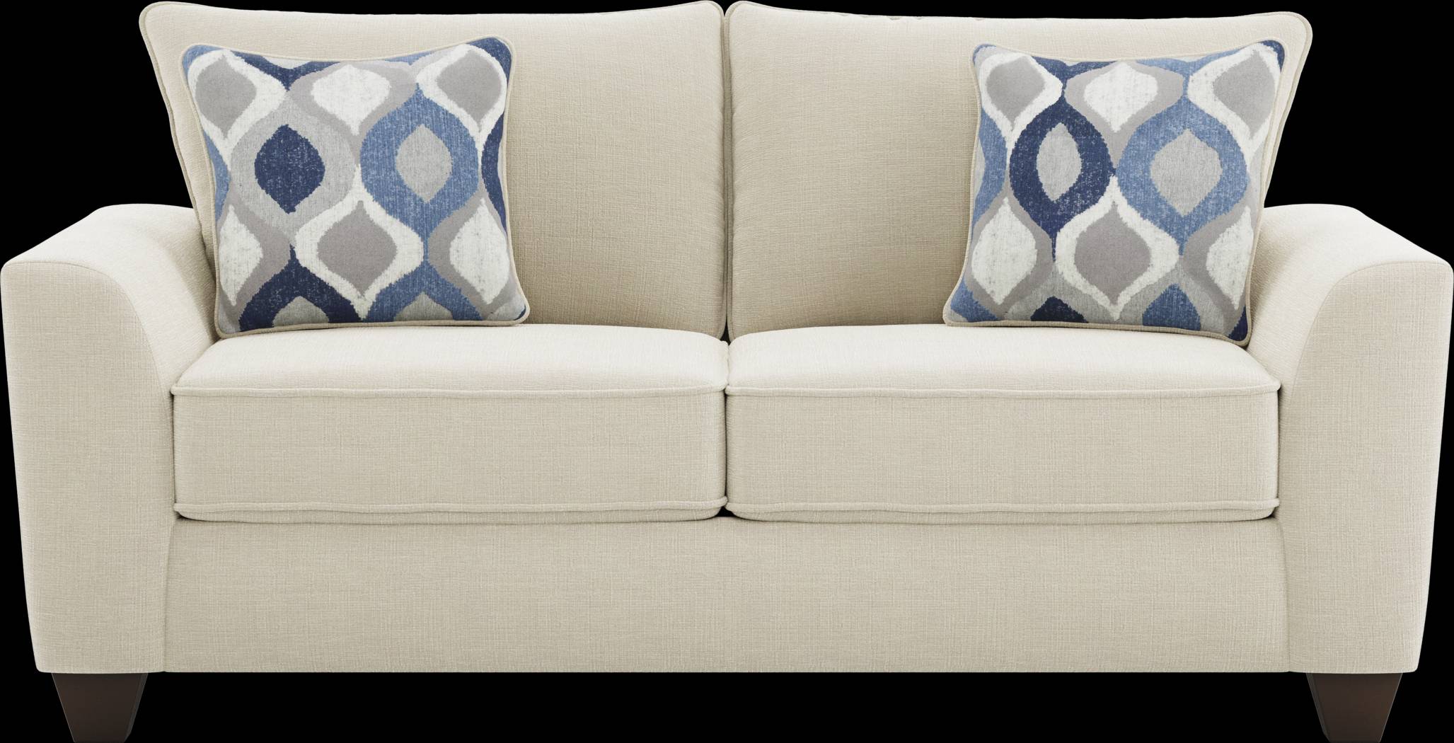 Dennin Heights Beige Gel Foam Sleeper Loveseat - Thumbnail - Image 1