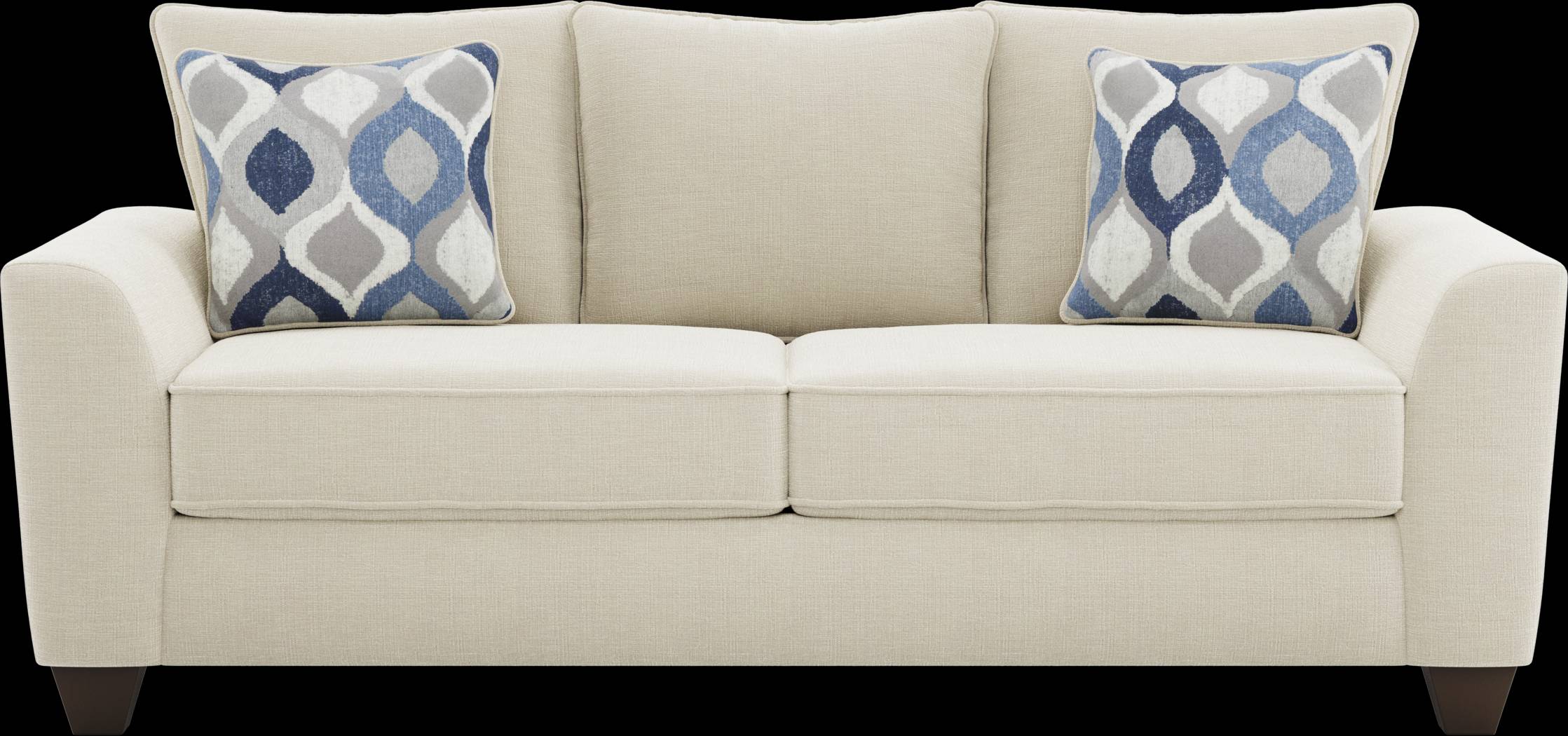 Dennin Heights Beige 7 Pc Living Room with Gel Foam Sleeper Sofa - Thumbnail - Image 2