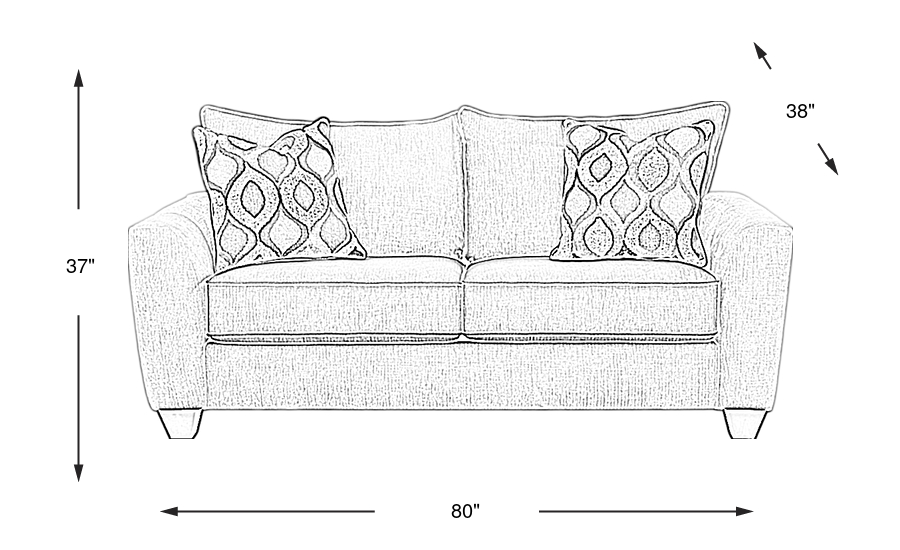 Dimension Image. Please refer to the Dimension Tab on this page for dimension details.