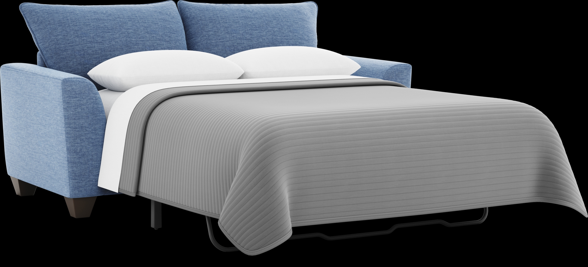 Dennin Heights Blue Sleeper Loveseat - Thumbnail - Image 2