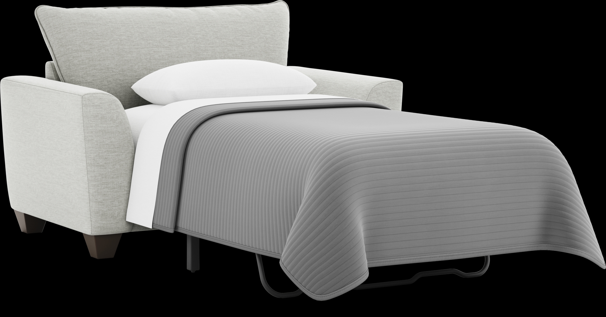 Dennin Heights Gray Gel Foam Sleeper Chair - Thumbnail - Image 2