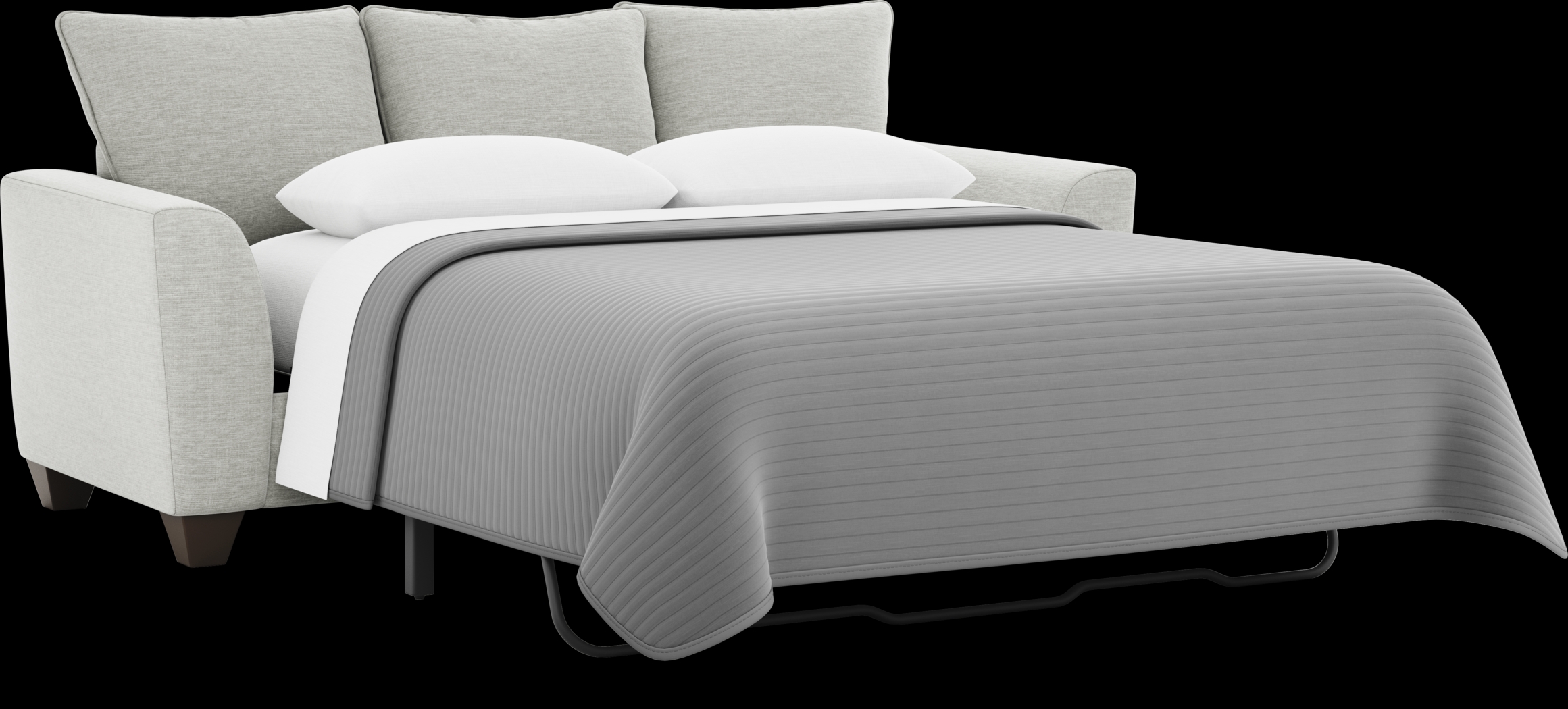 Dennin Heights Gray 7 Pc Living Room with Gel Foam Sleeper Sofa - Thumbnail - Image 3