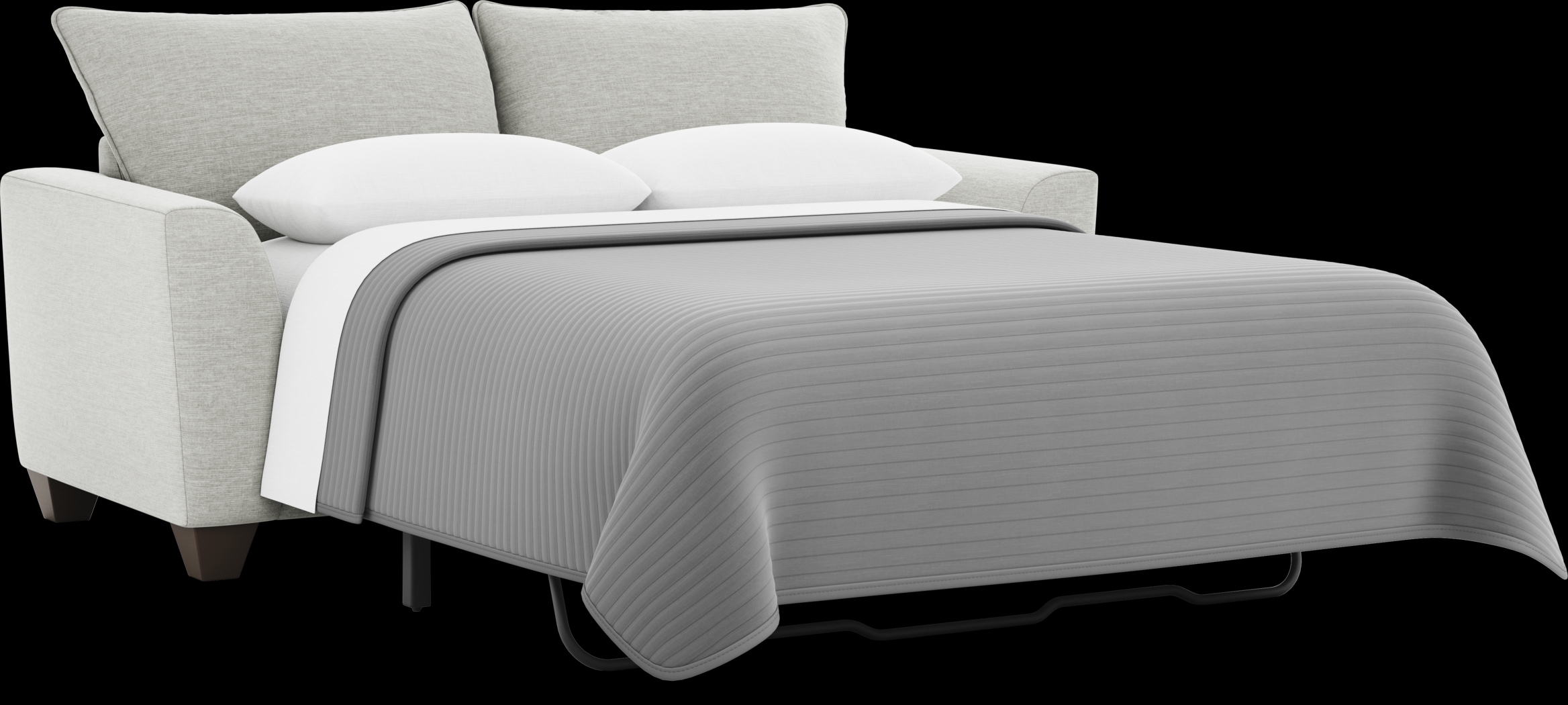 Dennin Heights Gray Sleeper Loveseat - Thumbnail - Image 2