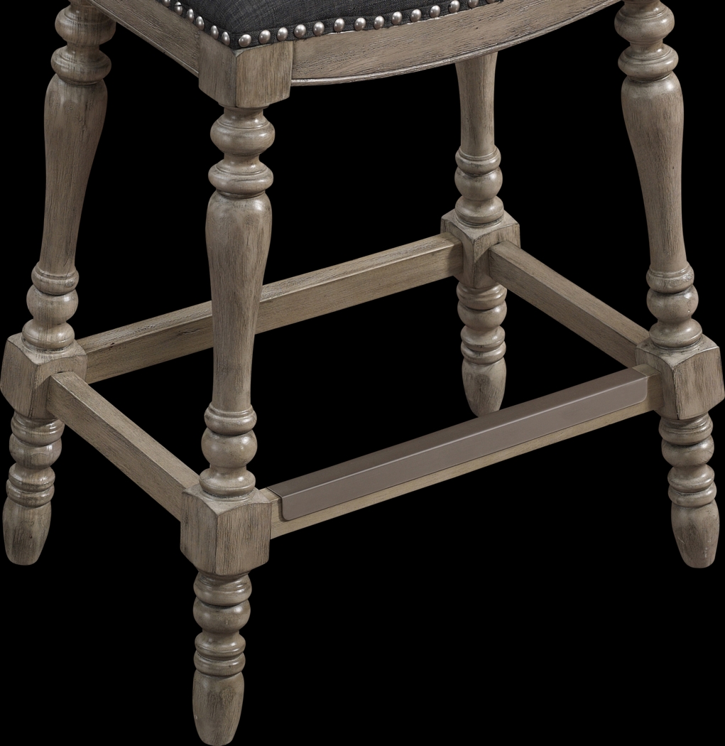 Deno Charcoal Counter Stool - Thumbnail - Image 2