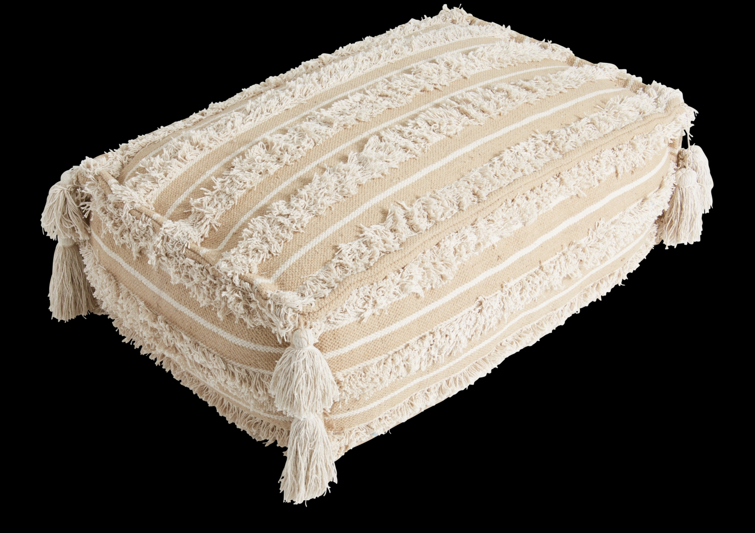 Densler Beige Pouf - Thumbnail - Image 1