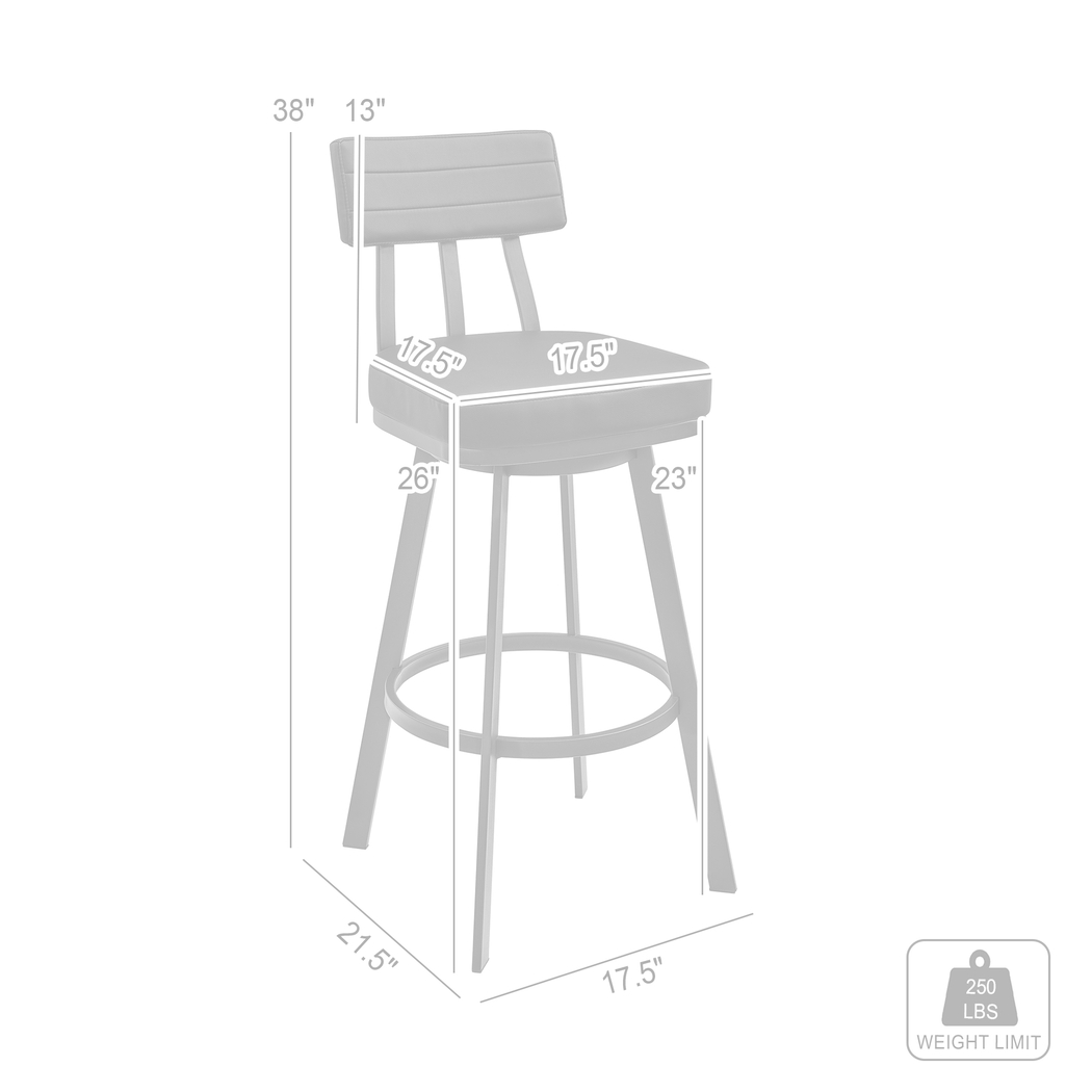 Densmores Gray Swivel Counter Stool - Thumbnail - Image 9